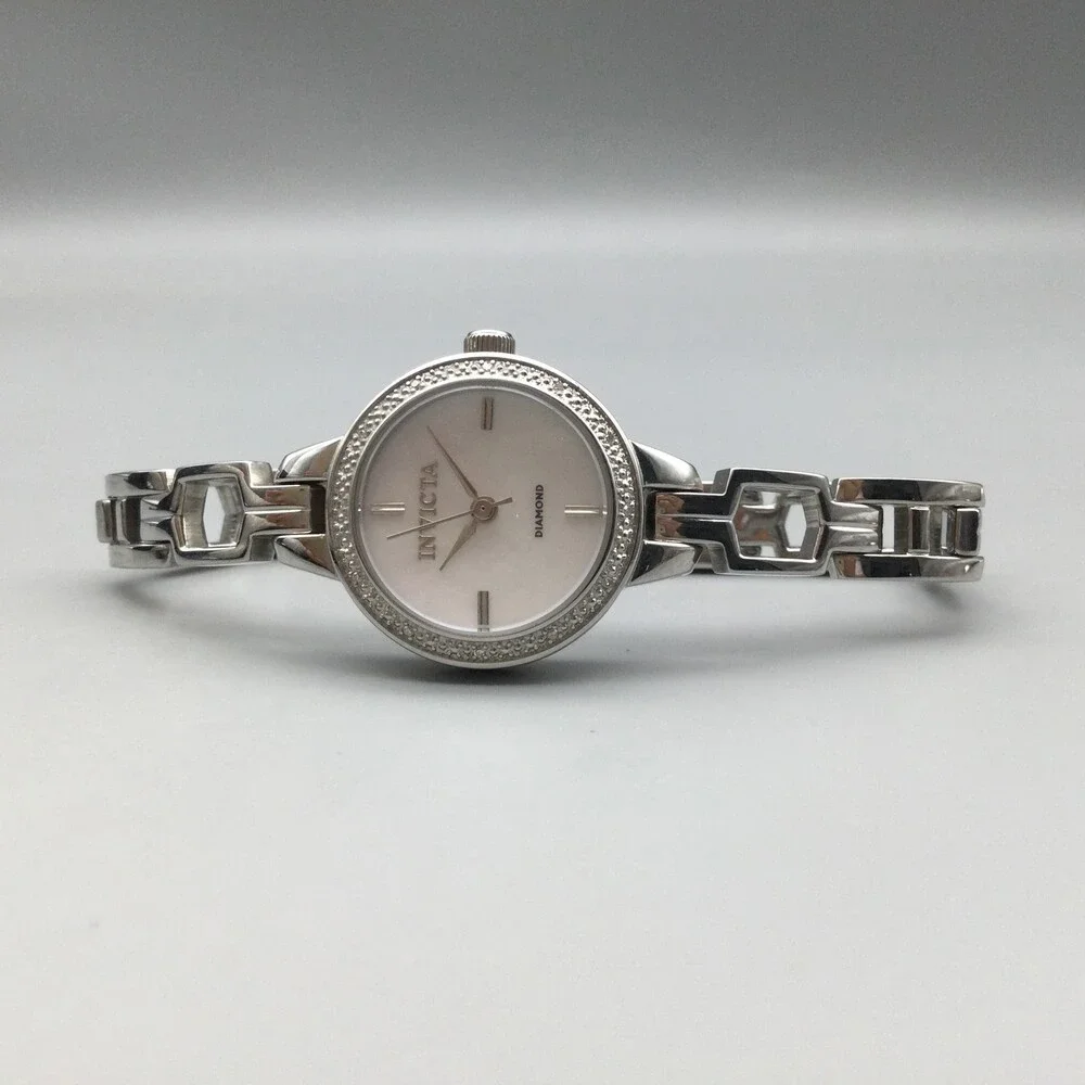 Invicta Women Watch 24mm Silver Tone Stainless Steel 42184 MOP New Battery 6.25